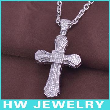 HWMCP1322 micro pave setting bling bling cross jewelry