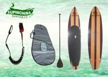 surf cruising flat water Square tail Wooden SUP Boards for
