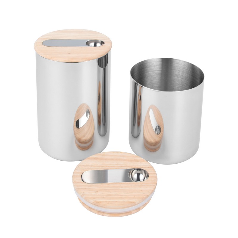 stainless steel kitchen canister