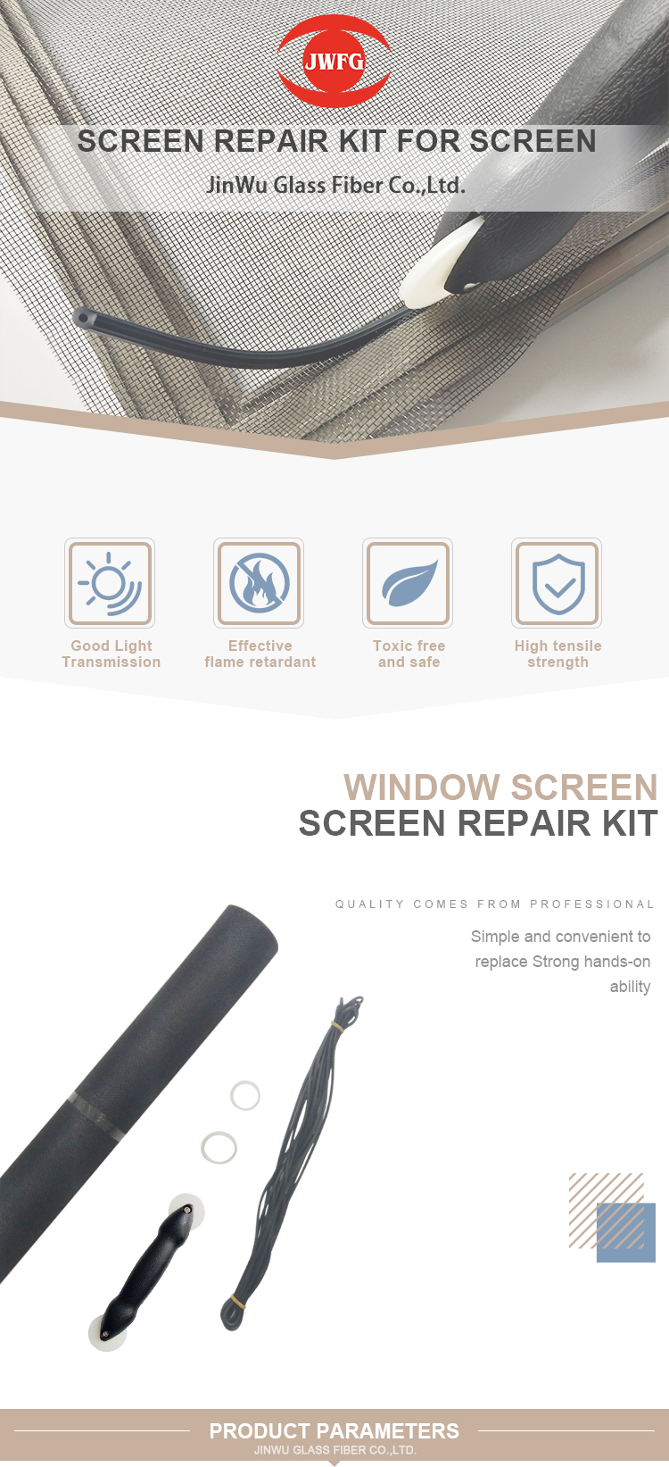 DIY to right size suit for window and door screen repair kit
