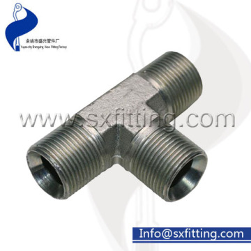 hydraulic BSP three way tee pipe fittings