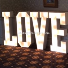 cheap! romantic custom LOVE letters for decoration LED big marquee light letters sign