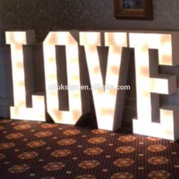 cheap! romantic custom LOVE letters for decoration LED big marquee light letters sign