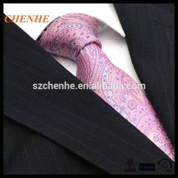 Pink Paisley Neck Tie Silk
