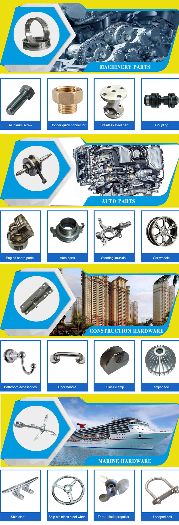 Foundry OEM investment casting Customized stainless aluminum iron parts for machinery engines