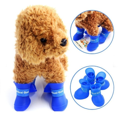 Sepatu Pet Waterproof Silicone Silicone Rain Dog Shoes