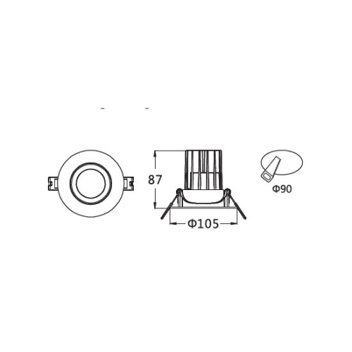 LEDER Watt Brilliant Dimmable 7W LED Downlight