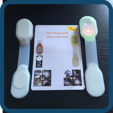 2 LED Cloth Magnet Lamp,Silicone Clip Lamp