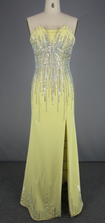 Strapless Beading Ball Gown Prom Dress