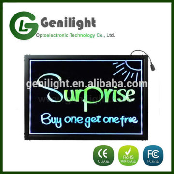 Low Price Erasable Led Flash Fluorescent Writing board / RGB Writing Boards