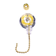 Dual-Capacity Pull Chain Ceiling Fan Light Switch - 6A 125VAC, 3A 250VAC