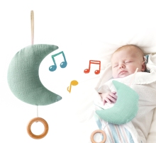 Newborn Lullaby Musical Toy with Pure Cotton Moon Design: Perfect Photography Prop and Bed Bell