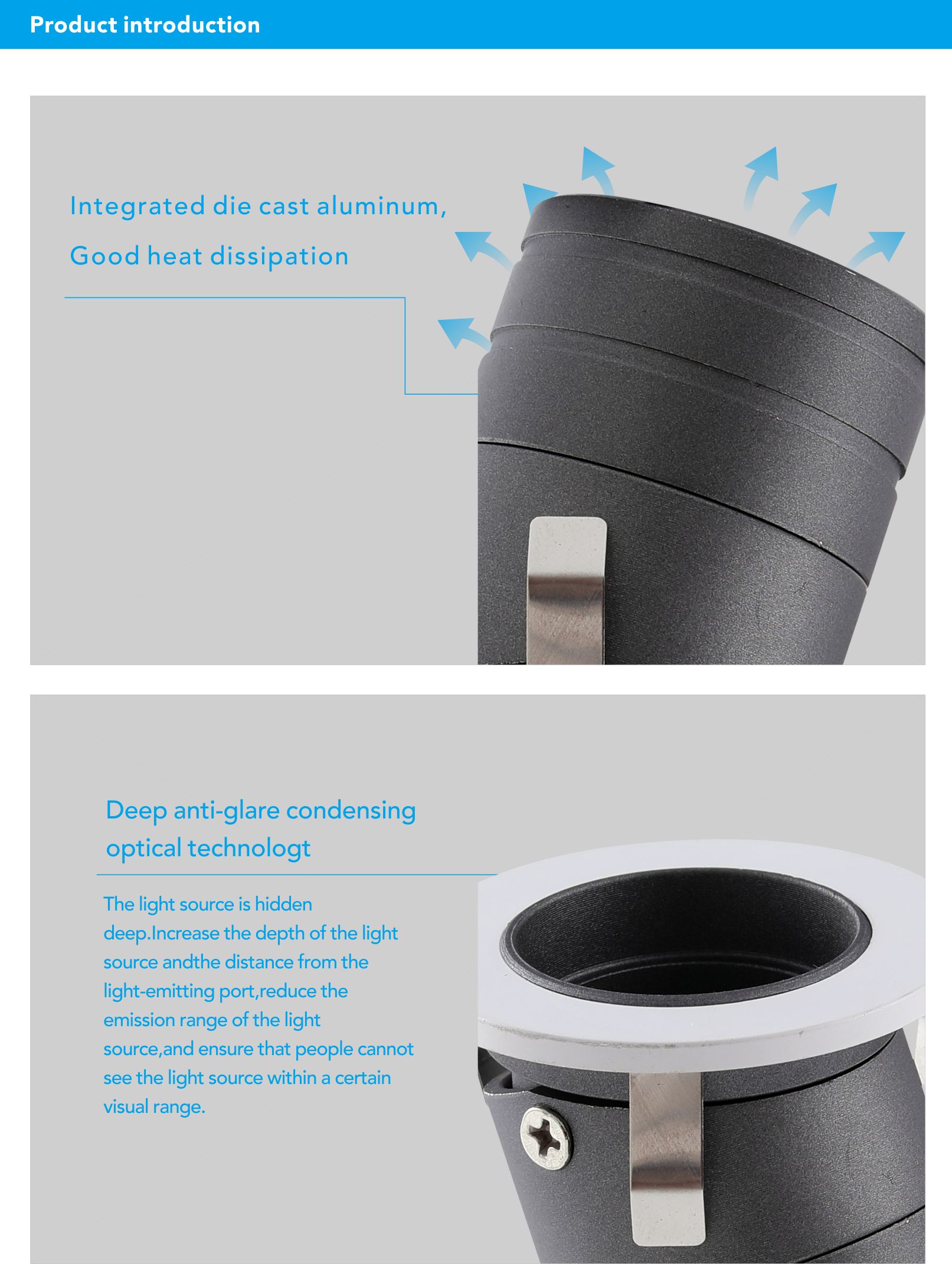 7W Recessed Led Round Cabinet Spotlight Details