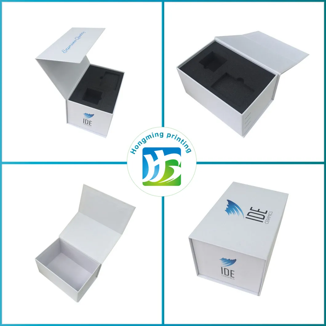 Custom Logo Printed Folding Rigid Cardboard Packaging Paper Magnetic Gift Boxes with Foam Insert