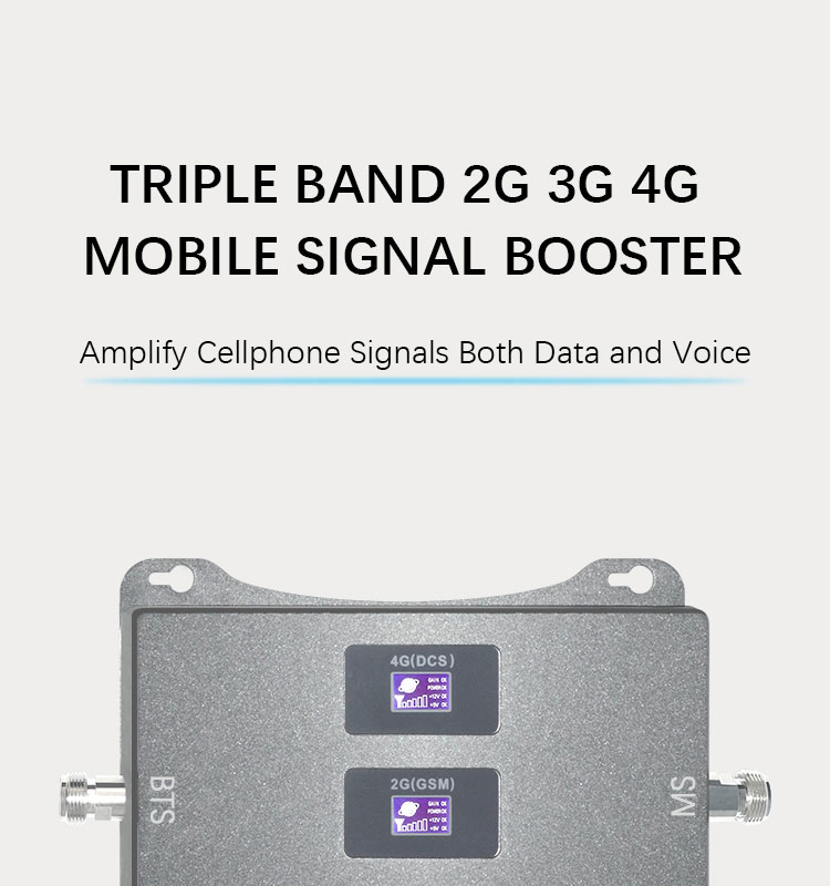 Signal Tri Band Mobile Booster Network Cellphone Lte Internet Dual Band Keyless Repeater Rf 700 24 Banda Amplifier