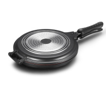 Alluminio nero in pressofusione Doppia Grill Pan