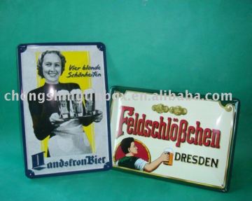 Advertising tin board