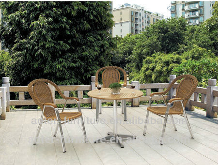 Hot sale sale round outdoor bar rattan wicker furniture set