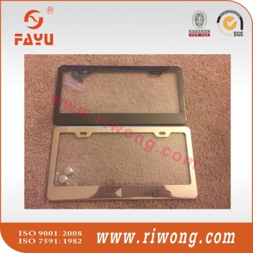 stainless steel license plate frame chrome