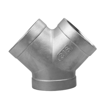stainless steel casting fitting Y type tee