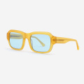 Vintage Rectangle Acetate Male Sunglasses