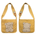 Холщовая сумка через плечо с вышивкой Милый медведь