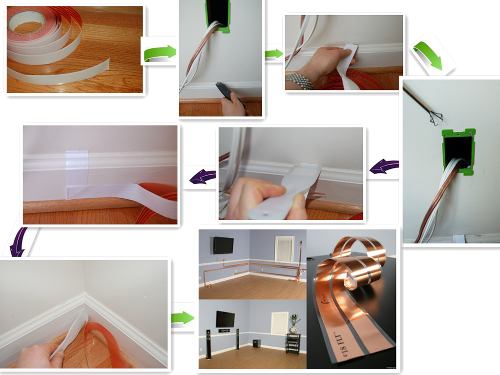 5mm Width Multi-function Super Flexible Flat Copper Wire Tape, Slim Flat Cable Electric Wire