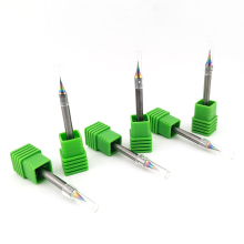 Carbide Micro End Mills for Copper and Aluminum Alloys - 0.05mm to 0.2R0.02mm Diameter