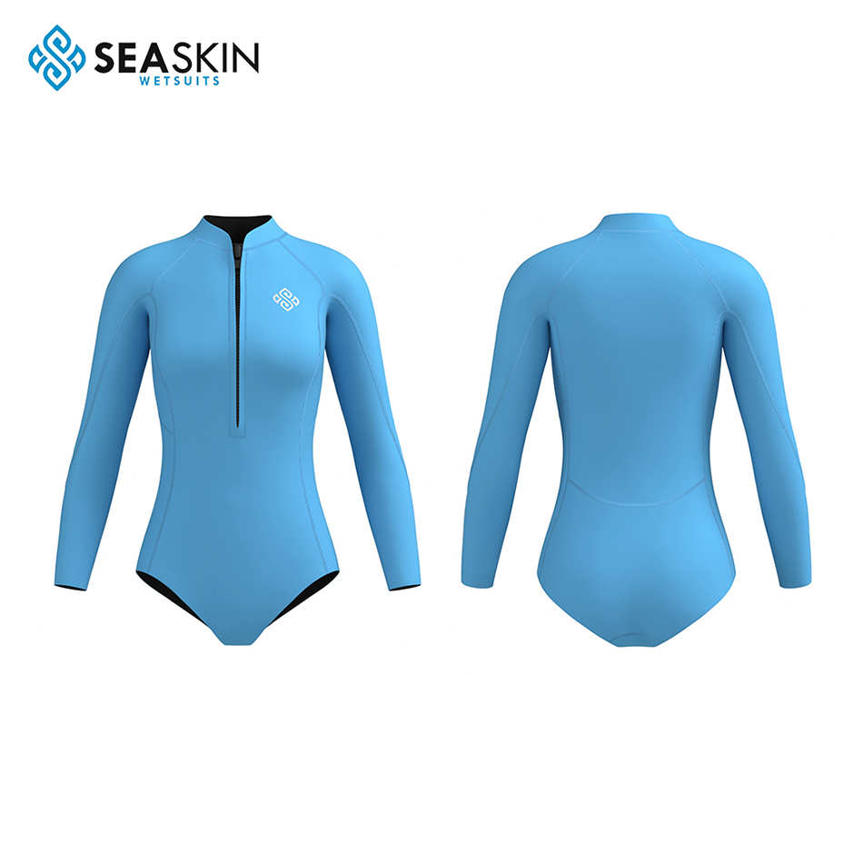 Seaskin Neoprene Front Zip Surfing Wetsuit untuk Wanita