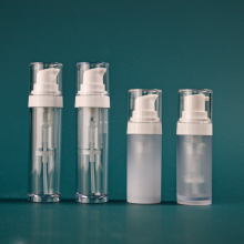 Double Chamber Mixing Bottle with Pump for Powder and Liquid Separation