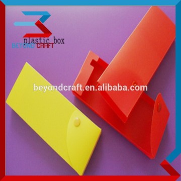 Poly PP pencil box with buttons closure for students