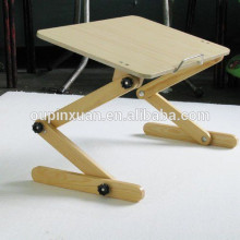 100% Bamboo Portable Laptop Desk Table Folding adjustable bamboo laptop table