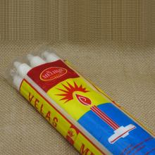 white paraffine wax stick fluted church candle