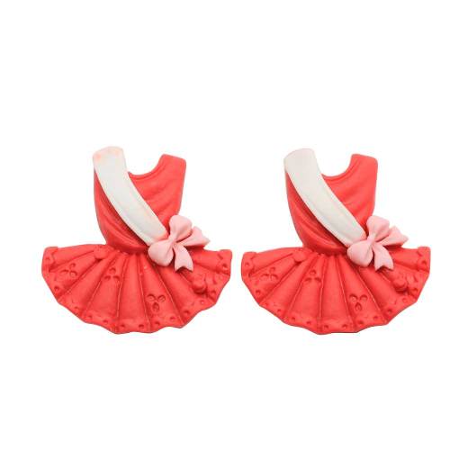 Nuove ballerine in resina Kawaii Abito da ballo Arte in miniatura Flatback Cabochon Clip per capelli fai da te Decorazione artigianale