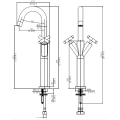 Double Handle Raised Basin Faucet