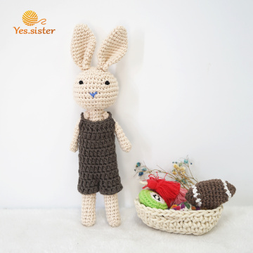 Αγόρι από βιολογικό βαμβάκι Amigurumi Doll Baby Bunny