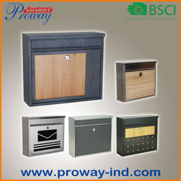 new design wall mounted wooden mailbox