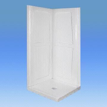 Acrylic Shower Wall with Tray, Measuring 900 x 900 x 1,950mm