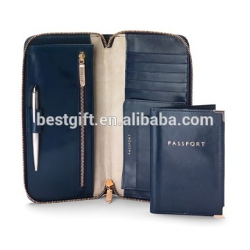 Personalized Leather Travel Wallet