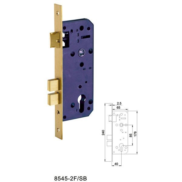 Security Door Stainless Steel Lockbody Anti-theft Door Lock Body General Double Live Electronic Door Lock-body