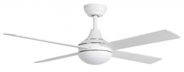 52 inch White plastic ceiling fan with light