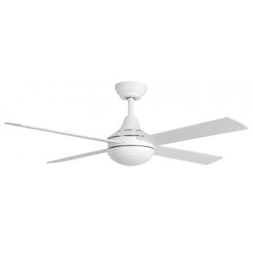 52 inch White plastic ceiling fan with light