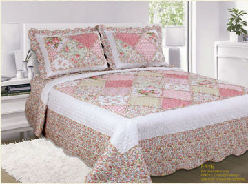 high quality/patchwork ruffle quilt