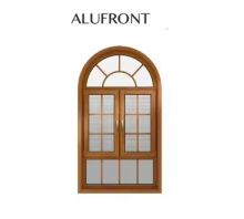 Top Quality Aluminium Wood Composite Arched Window with Wall Fixings