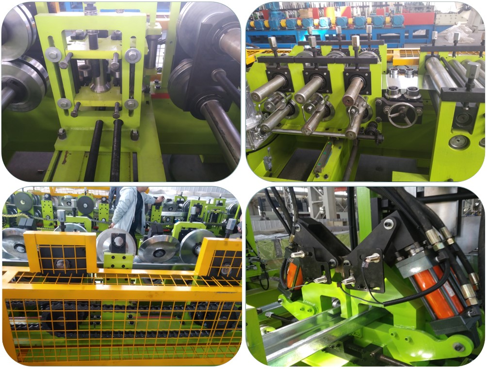 Quick change channel metal c to z shape roll forming machine