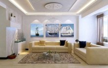 Ocean Ship Painting Wall Clock For Living Room To Home Decoration