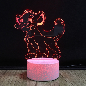 Lion King Simba 3D Optical Illusion Lamp
