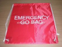 Red drawstring nylon bag,nylon drawstring shoes bag