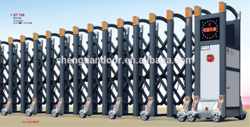 Automatic folding gate with remote control for factory door