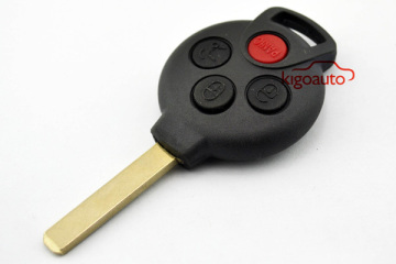 3 button with panic remote case for Mercedes Smart remote case